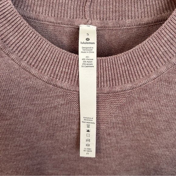 Lululemon Apres Your Way Sweater Heathered Smoky Blush Pullover Knit Women’s S - Picture 3 of 9